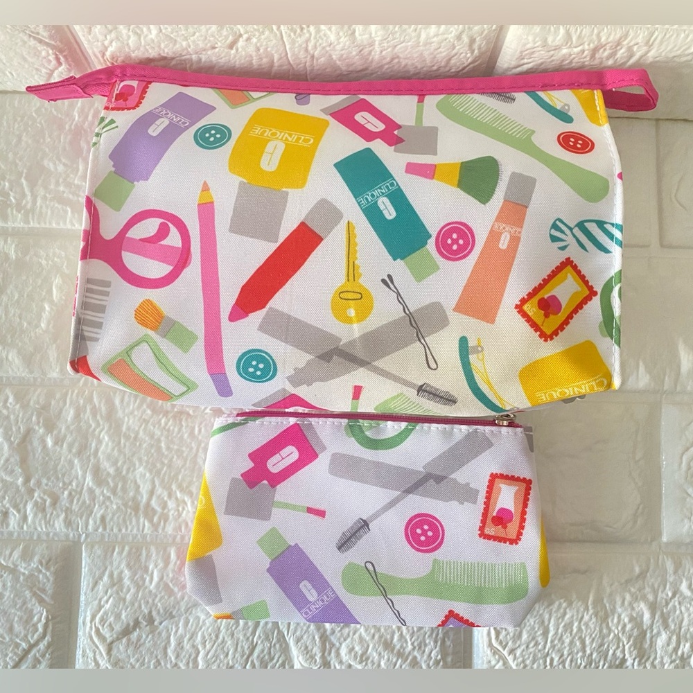 Clinique Cosmetic Bag - Set of 2 - New